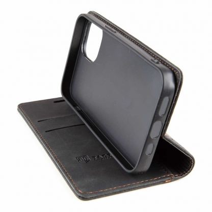 Tactical Xproof Flip Case - кожен калъф с поставка и отделение за кр. карти за iPhone 13 (черен) 3