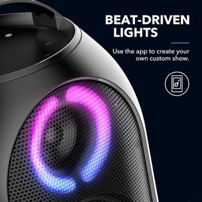 Anker SoundCore Rave Mini Bluetooth Speaker 80W - безжичен водоустойчив спийкър със светлинни ефекти (черен)  5