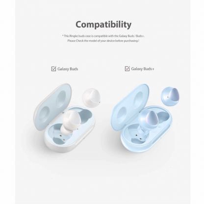 Ringke Galaxy Buds PC Case - поликарбонатов кейс с карабинер за Samsung Galaxy Buds, Galaxy Buds Plus (черен)  2
