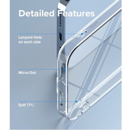 Ringke Air Case - силиконов (TPU) калъф за iPhone 13 Pro Max (черен-прозрачен) 5