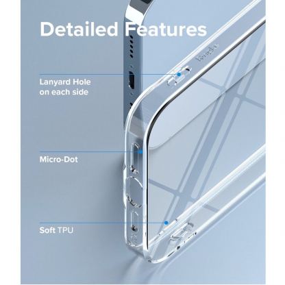 Ringke Air Case - силиконов (TPU) калъф за iPhone 13 Pro (черен-прозрачен) 5