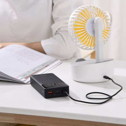 Baseus Bipow Digital Display Power Bank 15W 20000mAh (PPDML-J01) - външна батерия с два USB-A и един USB-C изходи и технология за бързо зареждане (черен) 11