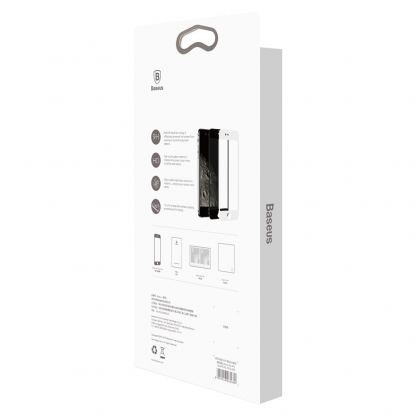 Baseus Full Screen Curved Soft Edge Tempered Glass (SGAPIPH8N-GPE01) - стъклено защитно покритие за целия дисплей на iPhone SE (2020), iPhone 8, iPhone 7 (прозрачен-черен) 7