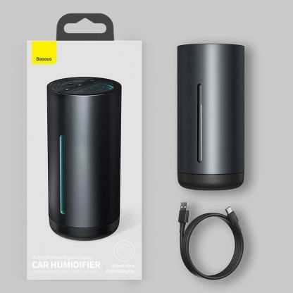 Baseus Humidifier Air Purifier Digital Display with Temperature and Humidity (CRJSQ02-01) - овлажнител за въздух с дисплей, термометър и хигрометър (черен) 13
