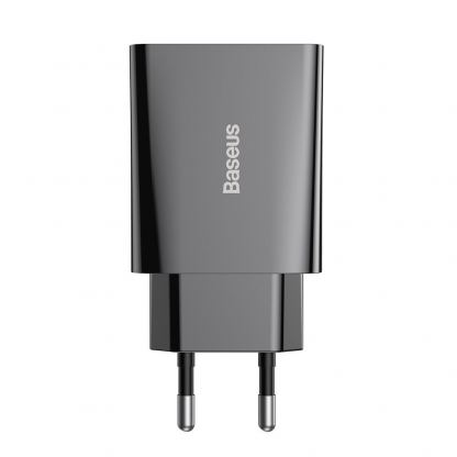 Baseus Speed Mini USB-C PD Wall Charger 20W (CCFS-SN01) - захранване за ел. мрежа с USB-C изход с технология за бързо зареждане (черен) 2