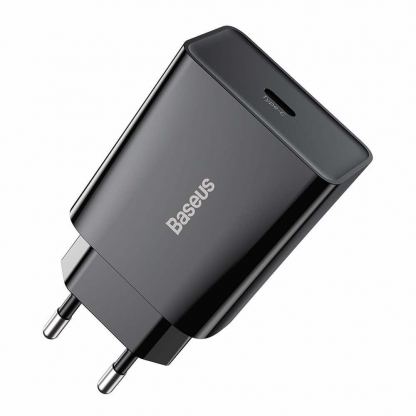 Baseus Speed Mini USB-C PD Wall Charger 20W (CCFS-SN01) - захранване за ел. мрежа с USB-C изход с технология за бързо зареждане (черен) 4