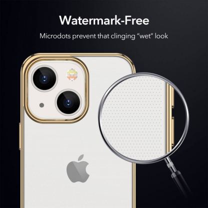 ESR Project Zero Case - силиконов (TPU) калъф за iPhone 13 (златист-прозрачен) 7