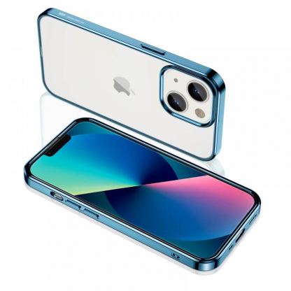 ESR Project Zero Case - силиконов (TPU) калъф за iPhone 13 (син-прозрачен) 2