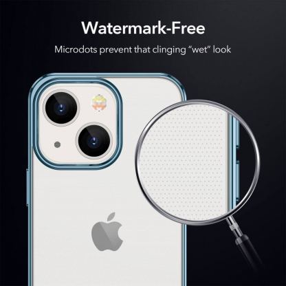 ESR Project Zero Case - силиконов (TPU) калъф за iPhone 13 (син-прозрачен) 7