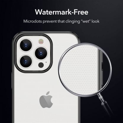 ESR Project Zero Case - силиконов (TPU) калъф за iPhone 13 Pro (черен-прозрачен) 7