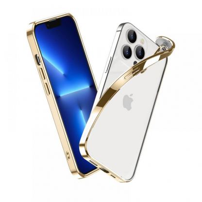 ESR Project Zero Case - силиконов (TPU) калъф за iPhone 13 Pro (златист-прозрачен) 3
