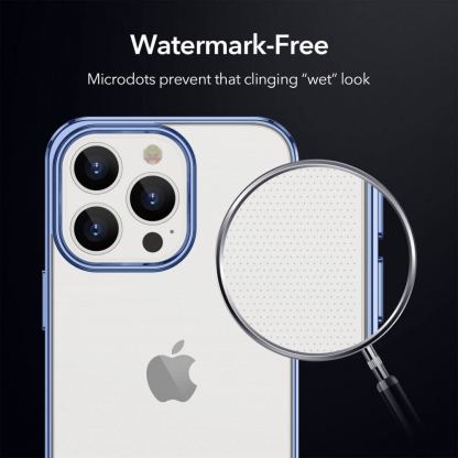 ESR Project Zero Case - силиконов (TPU) калъф за iPhone 13 Pro (син-прозрачен) 7