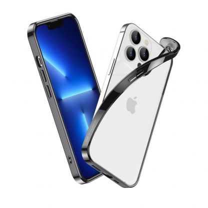 ESR Project Zero Case - силиконов (TPU) калъф за iPhone 13 Pro Max (черен-прозрачен) 3