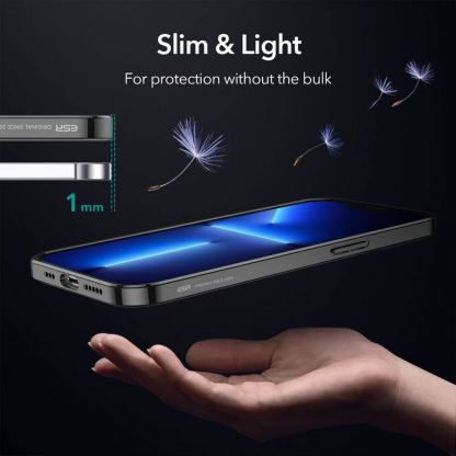 ESR Project Zero Case - силиконов (TPU) калъф за iPhone 13 Pro Max (черен-прозрачен) 4
