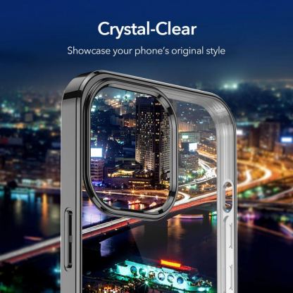 ESR Project Zero Case - силиконов (TPU) калъф за iPhone 13 Pro Max (черен-прозрачен) 8