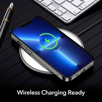 ESR Project Zero Case - силиконов (TPU) калъф за iPhone 13 Pro Max (черен-прозрачен) 10