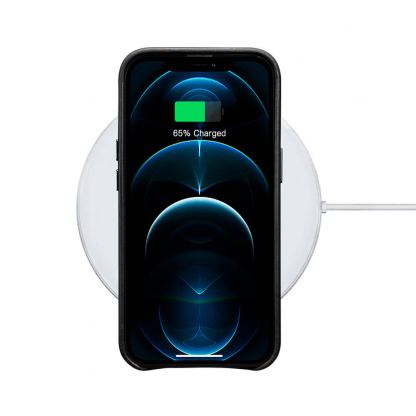 iCarer Leather Oil Wax MagSafe Case - кожен (естествена кожа) кейс с MagSafe за iPhone 13 Pro (черен) 5
