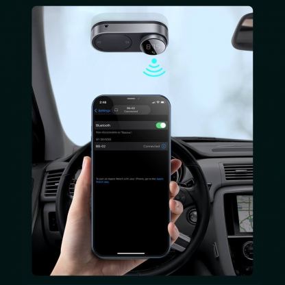 Baseus Solar Bluetooth FM Transmitter (CDMP000001) - блутут FM трансмитр със соларен панел за мобилни устройства (черен) 15