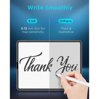 ESR Paper Feel Screen Protector - качествено защитно покритие (подходящо за рисуване) за дисплея на iPad Pro 12.9 M1 (2021), iPad Pro 12.9 (2020), iPad Pro 12.9 (2018) 3