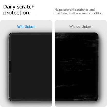 Spigen Paper Touch Screen Protector - качествено защитно покритие (подходящо за рисуване) за дисплея на iPad Pro 12.9 M1 (2021), iPad Pro 12.9 (2020), iPad Pro 12.9 (2018) (2 броя)  3