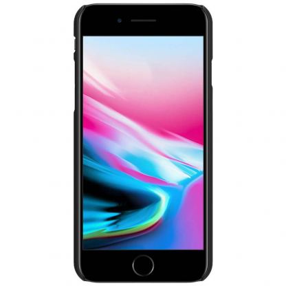 Nillkin Super Frosted Shield Kickstand Case - поликарбонатов кейс с поставка за iPhone SE (2022), iPhone SE (2020), iPhone 8, iPhone 7 (черен) 2