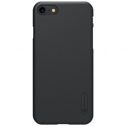 Nillkin Super Frosted Shield Kickstand Case - поликарбонатов кейс с поставка за iPhone SE (2022), iPhone SE (2020), iPhone 8, iPhone 7 (черен) 3