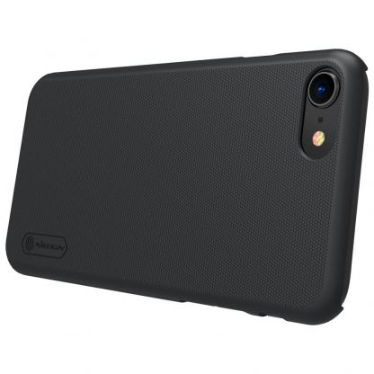 Nillkin Super Frosted Shield Kickstand Case - поликарбонатов кейс с поставка за iPhone SE (2022), iPhone SE (2020), iPhone 8, iPhone 7 (черен) 6