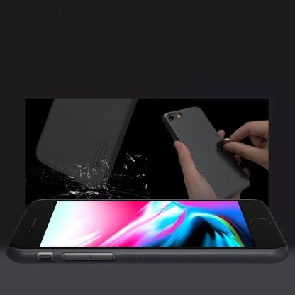 Nillkin Super Frosted Shield Kickstand Case - поликарбонатов кейс с поставка за iPhone SE (2022), iPhone SE (2020), iPhone 8, iPhone 7 (черен) 9