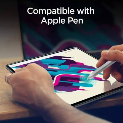 Spigen Oleophobic Coated Tempered Glass GLAS.tR SLIM - най-висок клас стъклено защитно покритие за дисплея на iPad Pro 12.9 M1 (2021), iPad Pro 12.9 (2020), iPad Pro 12.9 (2018) 4