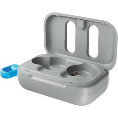 Skullcandy Dime True Wireless Headphones - безжични Bluetooth слушалки (светлосив-син)  6