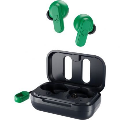 Skullcandy Dime True Wireless Headphones - безжични Bluetooth слушалки (тъмносин-зелен)  9
