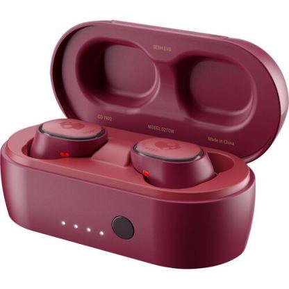 Skullcandy Sesh Evo True Wireless In-Ear Headphones - безжични Bluetooth слушалки (тъмночервен)  2