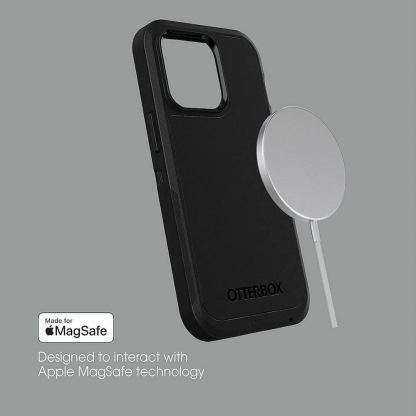 Otterbox Defender XT Case - хибриден удароустойчив кейс с вграден магнитен конектор (MagSafe) за iPhone 13 Pro (черен) 5
