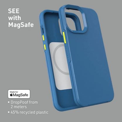 Lifeproof See Case with MagSafe - хибриден удароустойчив кейс с вграден магнитен конектор (MagSafe) за iPhone 13 Pro (син) 3