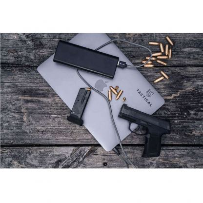 Tactical Fast Rope Kevlar USB-C to USB-C Charging Cable 100W - здрав кевларен USB-C към USB-C кабел за устройства с USB-C порт (100 cm) (сив) 3