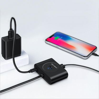 Ugreen USB-A 3.0 Hub 4-port - 4-портов USB 3.0 хъб за компютри и лаптопи с USB-A (50 см) (черен) 3