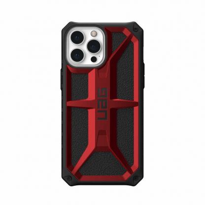 Urban Armor Gear Monarch Case - удароустойчив хибриден кейс за iPhone 13 Pro (червен)