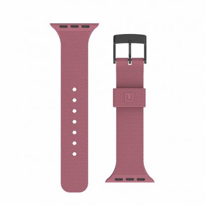 Urban Armor Gear U Dot Silicone Strap - изключително здрава силиконова каишка за Apple Watch 42мм, 44мм, 45мм (розов) 2
