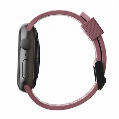 Urban Armor Gear U Dot Silicone Strap - изключително здрава силиконова каишка за Apple Watch 42мм, 44мм, 45мм (розов) 4