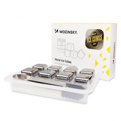 Wozinsky Steel Cooling Cubes - комплект метални кубчета за изстудяване на напитки (сребрист) (8 броя) 14