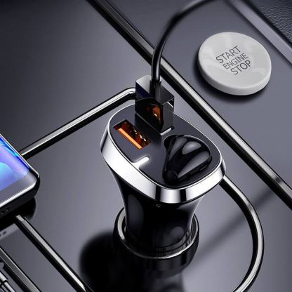 Joyroom Car Charger 2 x USB with Bluetooth Earphone 30W - комплект зарядно за кола с Bluetooth слушалка и два USB изхода (черен) 3