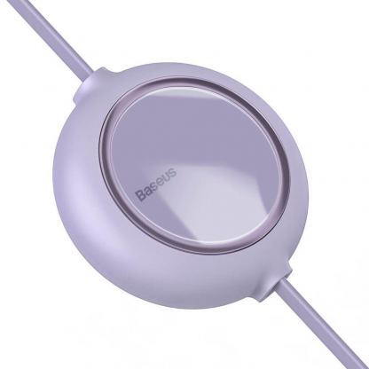 Baseus Bright Mirror 3-in-1 Retractable USB Cable 3.5A (CAMLT-MJ05) - универсален USB кабел с Lightning, microUSB и USB-C конектори (120 см) (лилав) 2