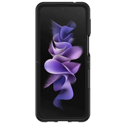 Otterbox Symmetry Flex Case - удароустойчив хибриден кейс за Samsung Galaxy Z Flip 3 5G (черен-прозрачен) 4