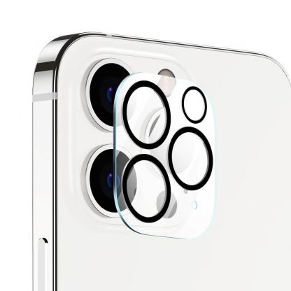 Комплект 9D Full Стъклен протектор с рамка + Стъклен Протектор за Камерата на iPhone 13 Pro max (прозрачен) 2