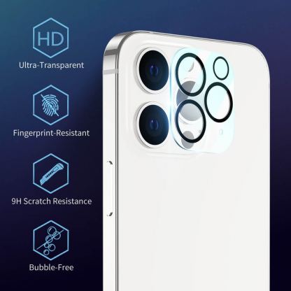 ESR Camera Lens Protector - предпазно стъклено защитно покритие за камерата на iPhone 13 Pro, iPhone 13 Pro Max (прозрачен) 5