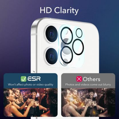 ESR Camera Lens Protector - предпазно стъклено защитно покритие за камерата на iPhone 13 Pro, iPhone 13 Pro Max (прозрачен) 7