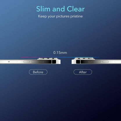 ESR Camera Lens Protector - предпазно стъклено защитно покритие за камерата на iPhone 13 Pro, iPhone 13 Pro Max (прозрачен) 8