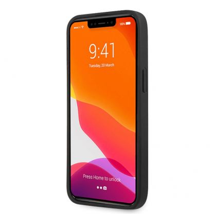 Karl Lagerfeld Ikonik Saffiano Leather Case - дизайнерски кожен кейс за iPhone 13 Pro Max (черен) 4