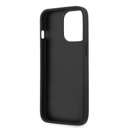 Karl Lagerfeld Ikonik Saffiano Leather Case - дизайнерски кожен кейс за iPhone 13 Pro Max (черен) 5