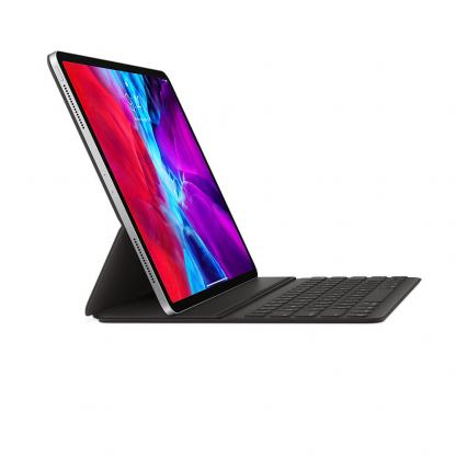 Apple Smart Keyboard US - оригинален полиуретанов калъф, клавиатура и поставка за iPad Pro 12.9 M1 (2021) (черен) 6